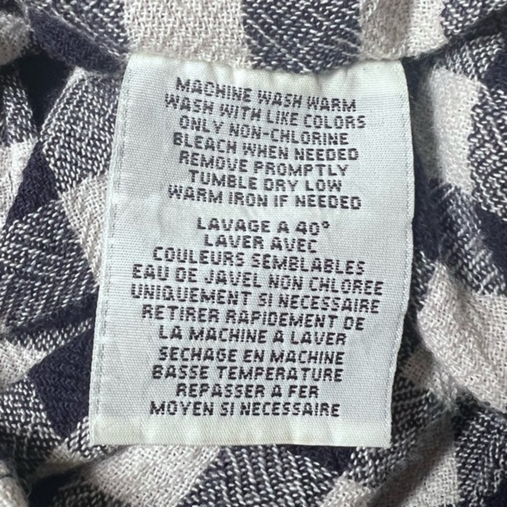 Ralph Lauren Denim‎ Supply Tomboy Women's Small Petite NAVY Gingham  Button Up - Picture 4 of 4